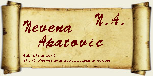 Nevena Apatović vizit kartica
